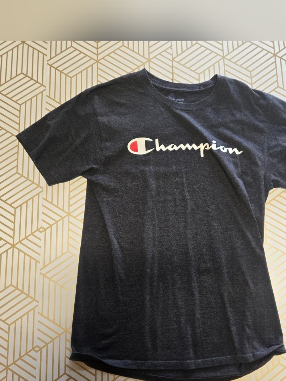 Grey Champion cotton t-shirt Men logo embroidery medium